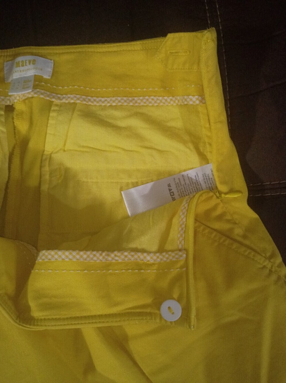 Anthropologie Yellow Pleated Women’s Shorts - Picture 5 of 7
